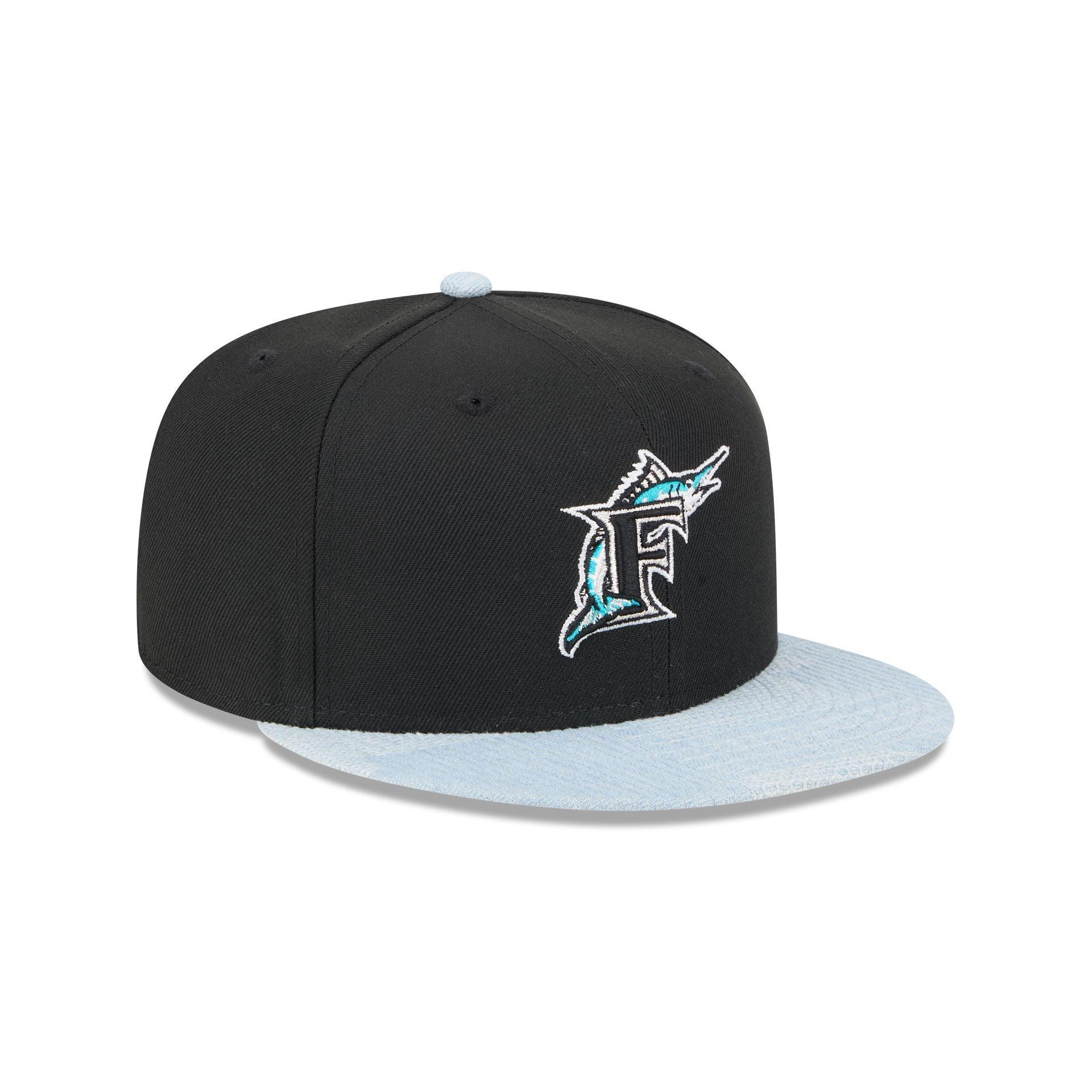 Miami Marlins Patch Denim 59FIFTY Fitted Hat Male Product Image