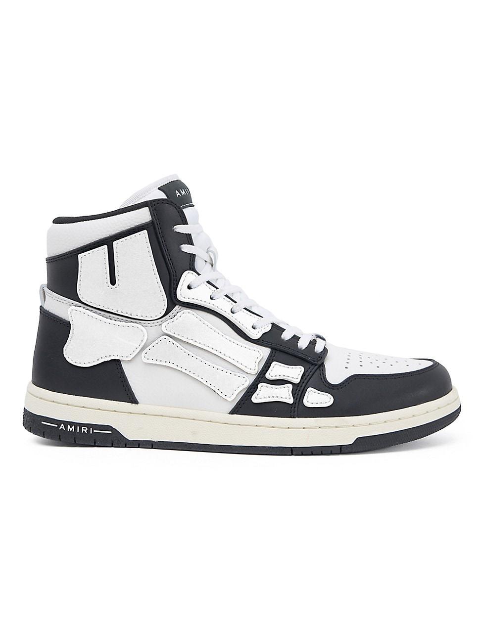 Mens Skeleton Leather High-Top Sneakers Product Image