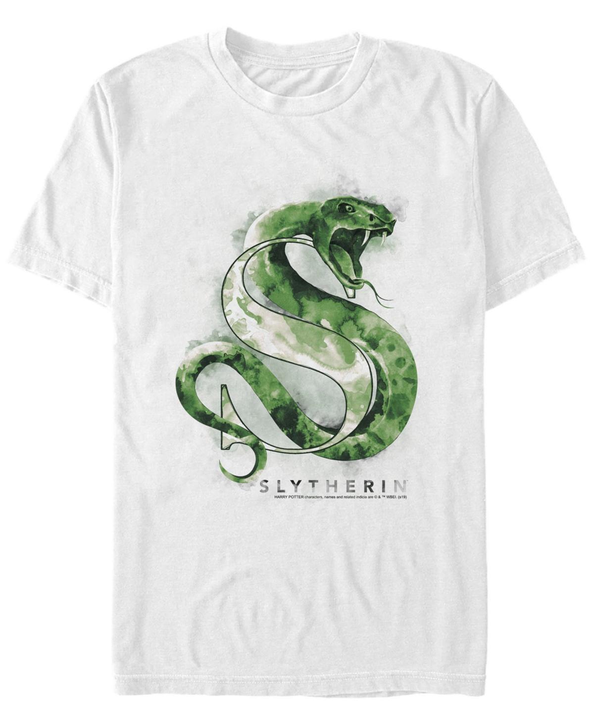 Mens Harry Potter Slytherin House Watercolor Tee Silver Product Image