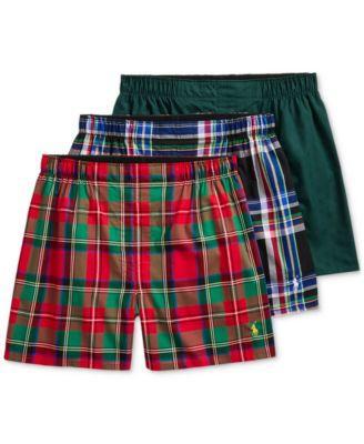 Men's 3-Pk. Classic-Fit Woven Boxers Product Image