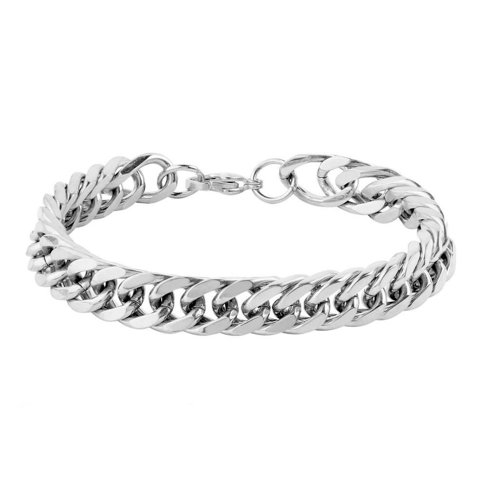 Mens West Coast Jewelry Stainless Steel Curb Link Chain Bracelet (8) Product Image