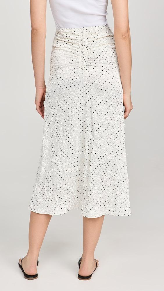 GANNI Crinkled Satin Long Gathered Skirt | Shopbop Product Image