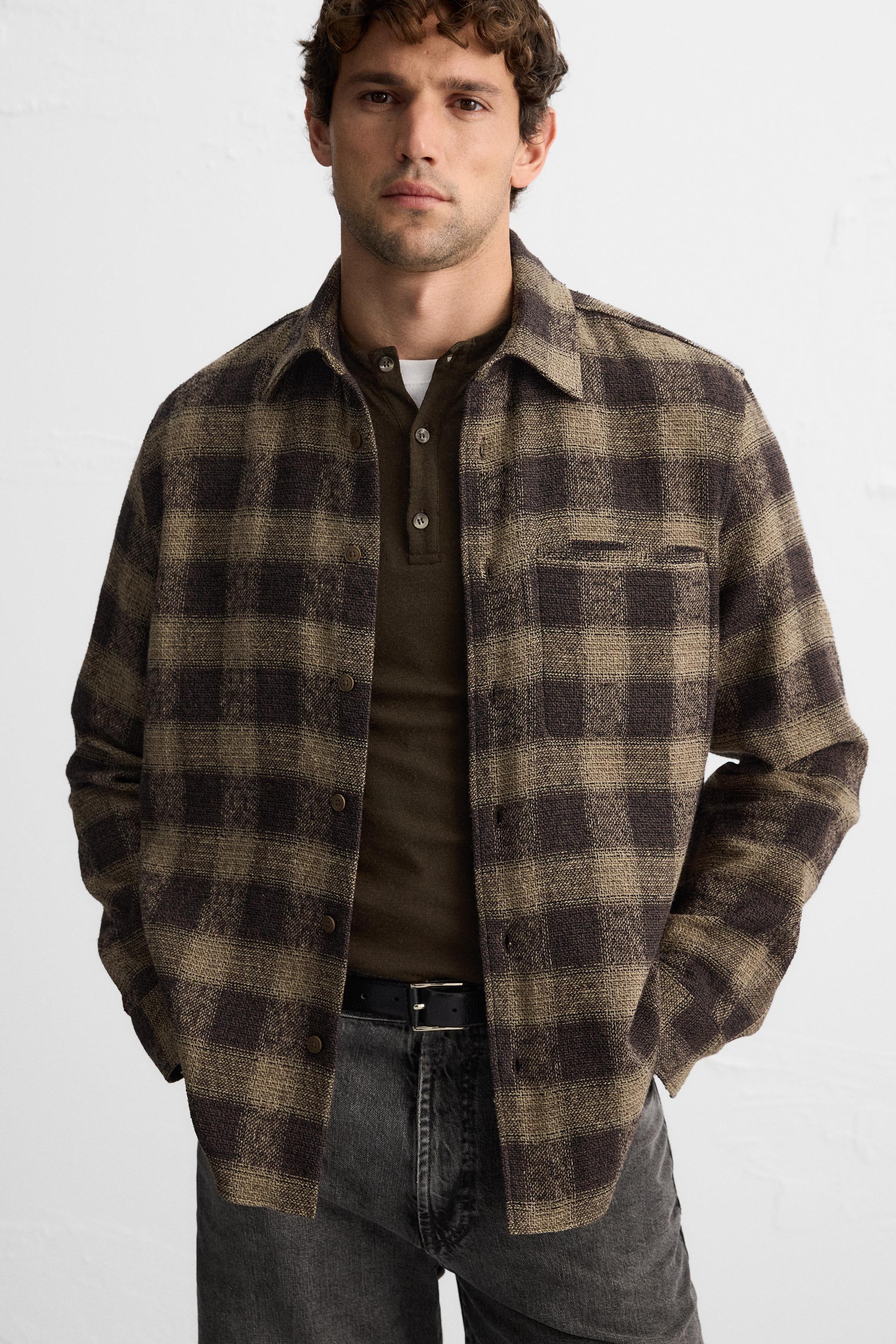 TEXTURED CHECKERED SHIRT Product Image