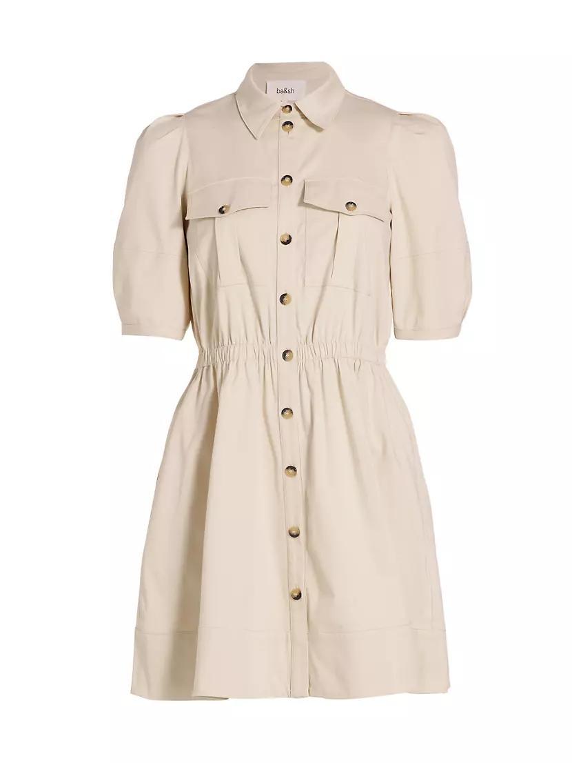 Cotton-Blend Utility Minidress Product Image