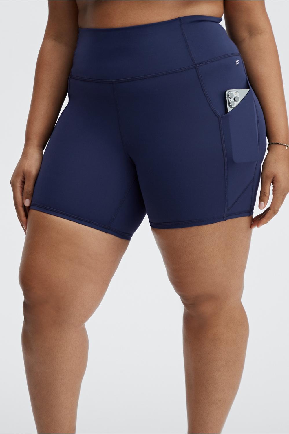 Fabletics Oasis High-Waisted 6 Short Womens blue plus Size 4X Product Image