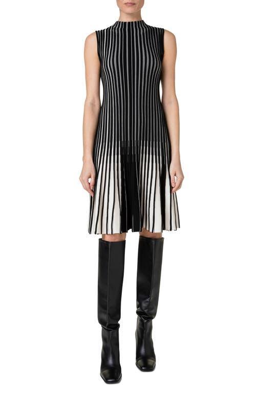 Akris punto Stripe Rib Virgin Wool Sweater Dress Product Image