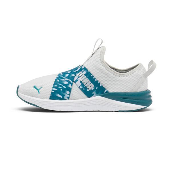 PUMA Better Foam Prowl Slip-On GP Women's Training Shoes in Cool Light Grey/Cold Green Product Image