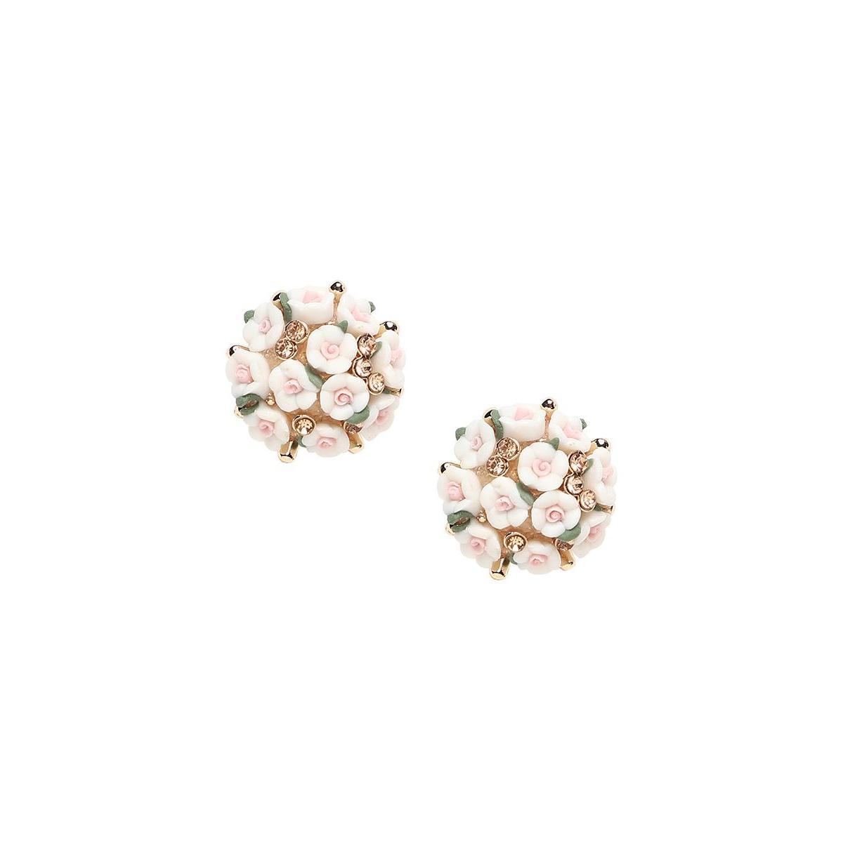 Sohi Womens Roses Stud Earrings Product Image