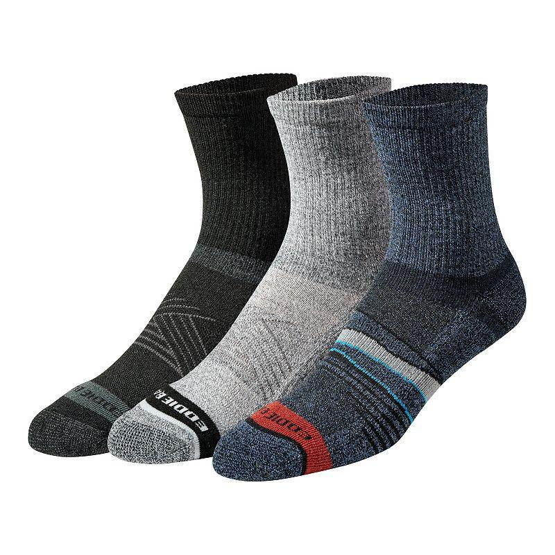 Mens Eddie Bauer Performance Hiking Crew Socks 3-pack Grey Product Image