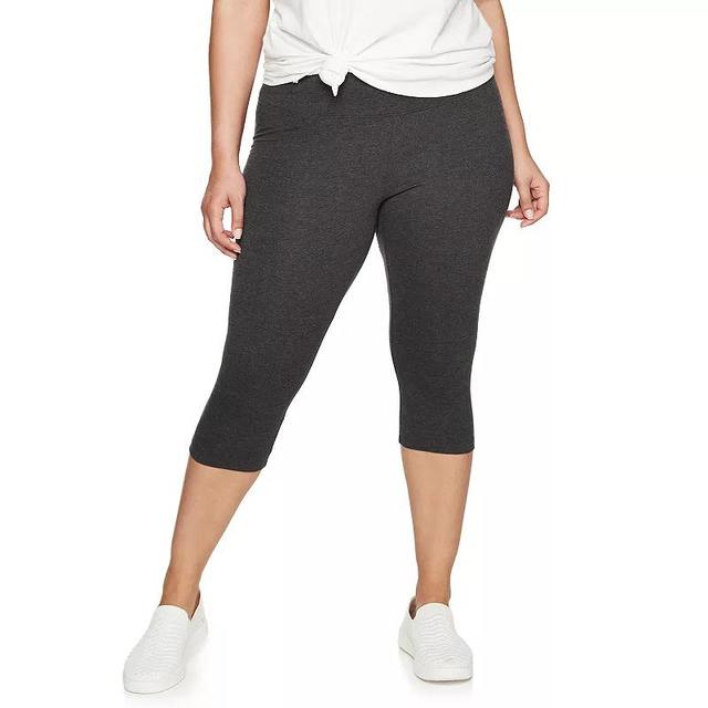 Plus Size Sonoma Goods For Life Knit Capri Leggings, Womens Product Image