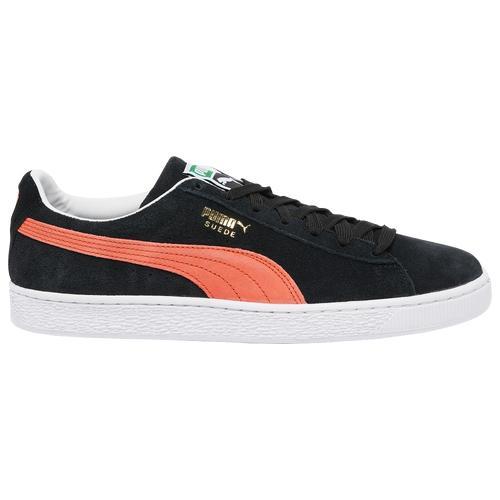 PUMA Mens Suede - Basketball Shoes Black/Red Product Image