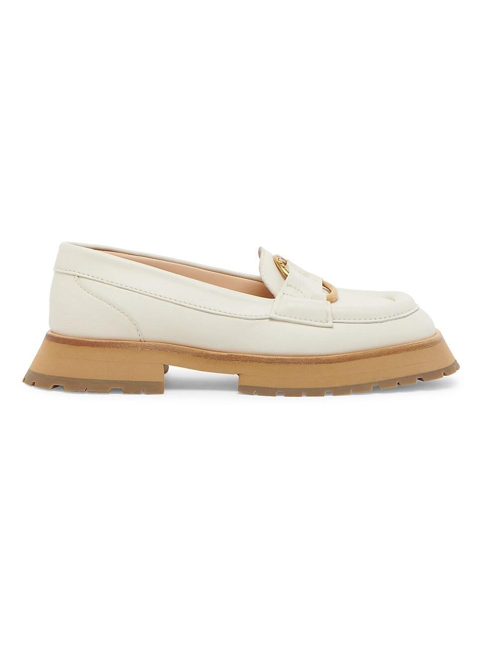 Womens Bell Leather Loafers Product Image