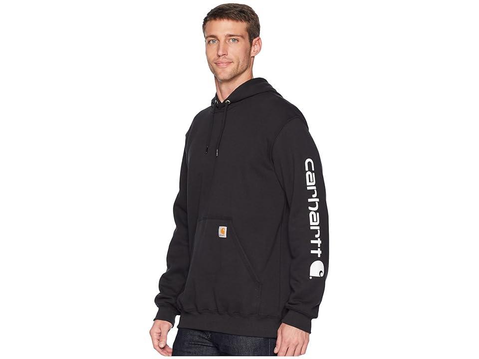 Carhartt Big Tall Midweight Signature Sleeve Logo Hooded Sweatshirt Men's Sweatshirt Product Image