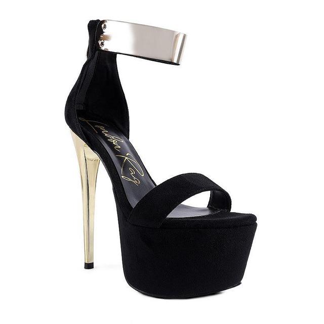 Womens Cosmo Girl Metal Band High Heeled Sandals Product Image