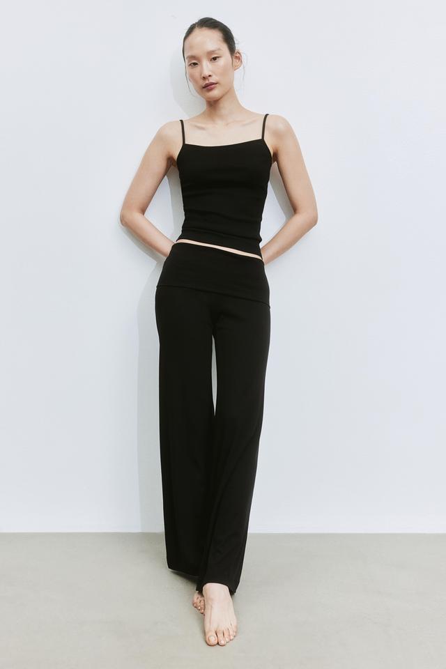 Ribbed Wide-Leg Pants Product Image