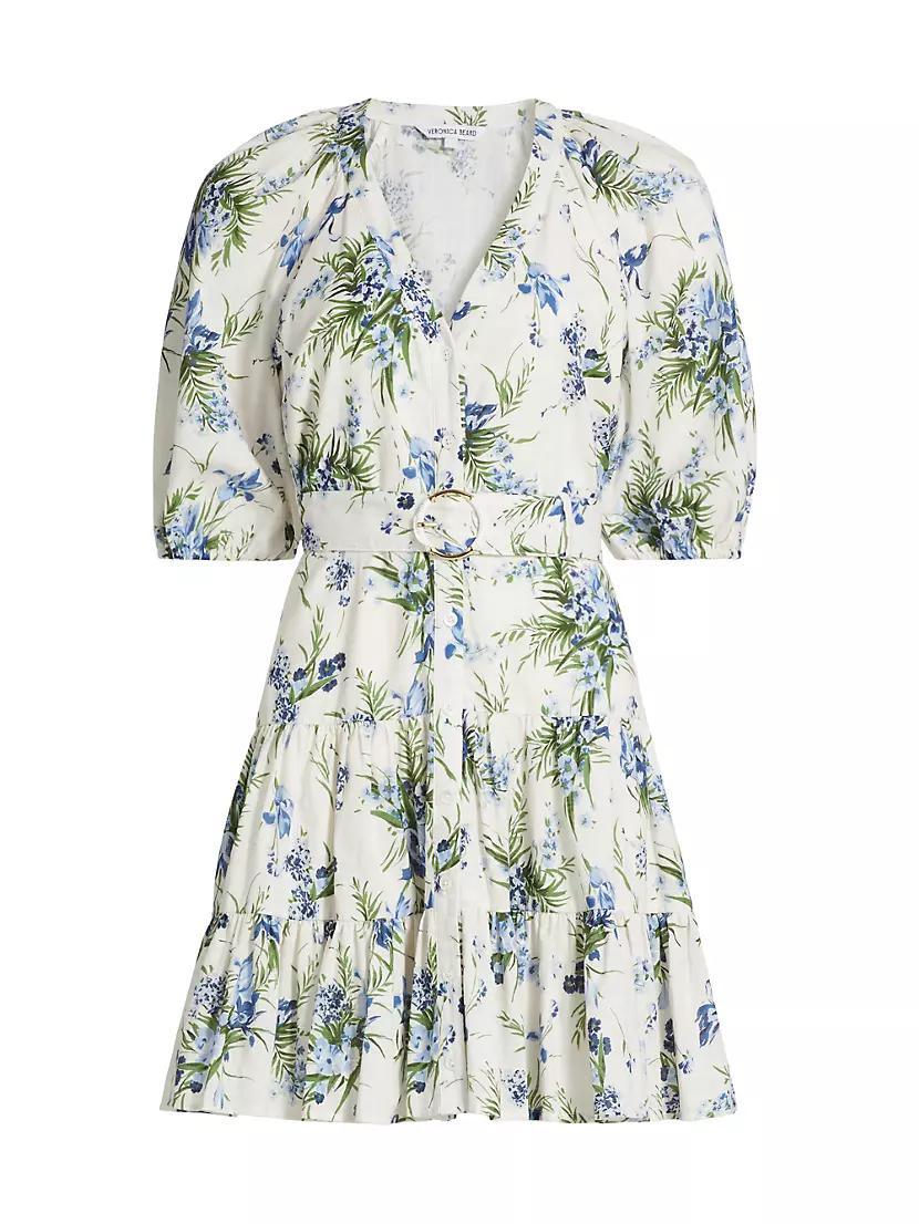 Dewey Floral Cotton Belted Minidress Product Image