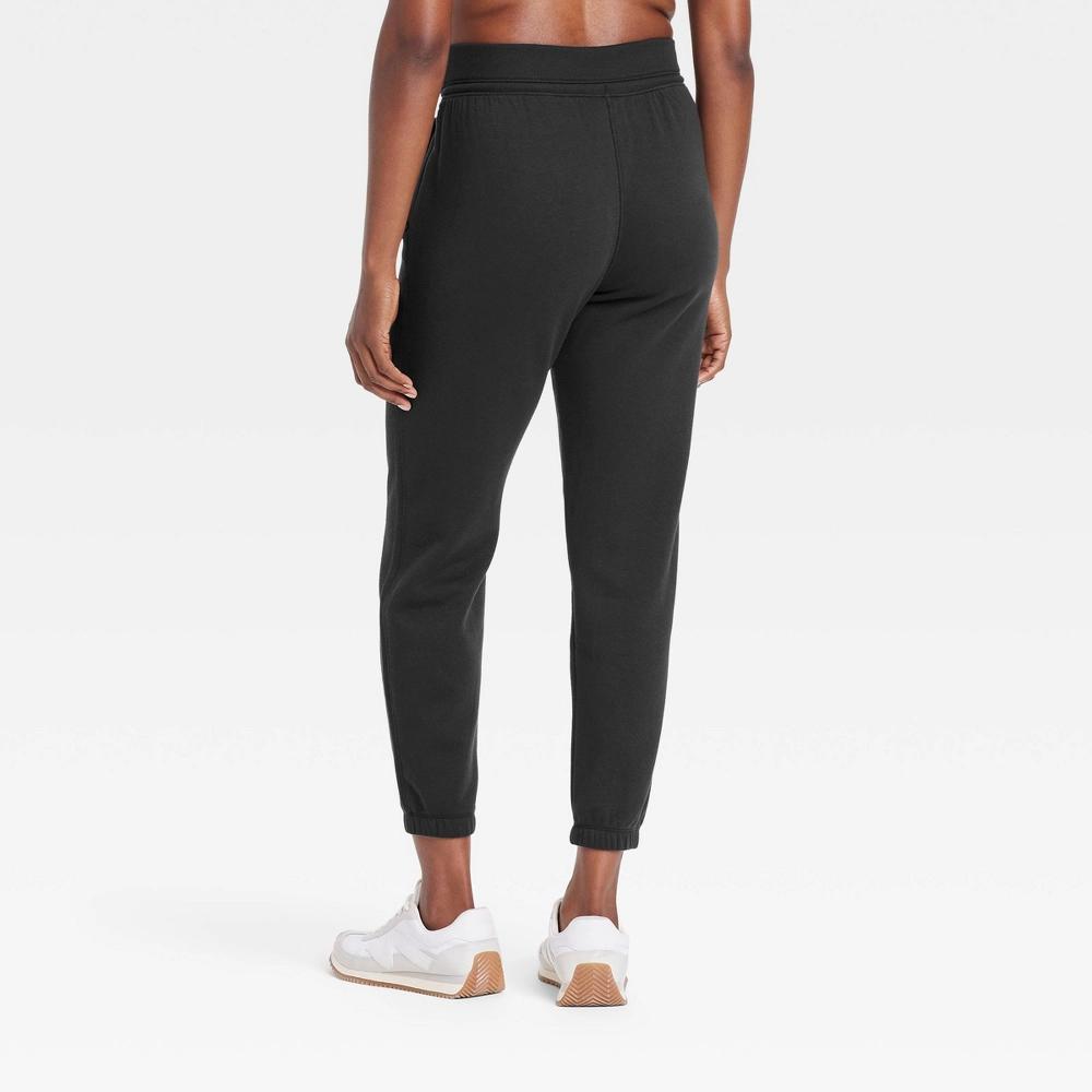 Women's Fleece High-Rise Jogger Sweatpants - All In Motion™ Black S Product Image