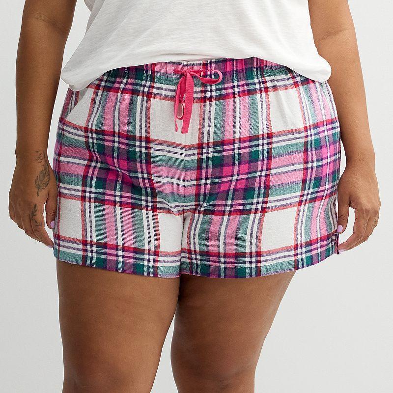 Plus Size Sonoma Goods For Life Flannel Boxer, Womens Product Image