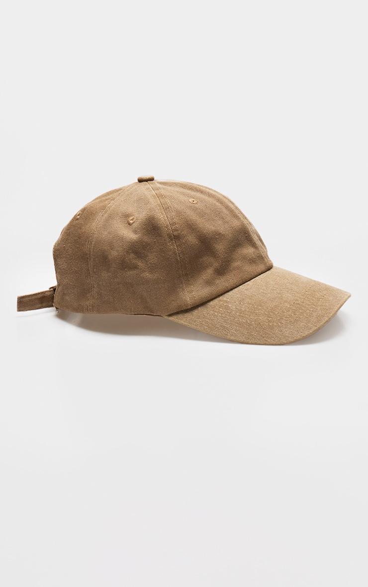 Taupe Washed Denim Cap Product Image