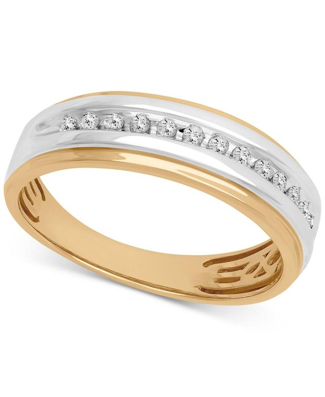 Mens Diamond Wedding Band (1/6 ct. t.w.) in 14k Gold Product Image