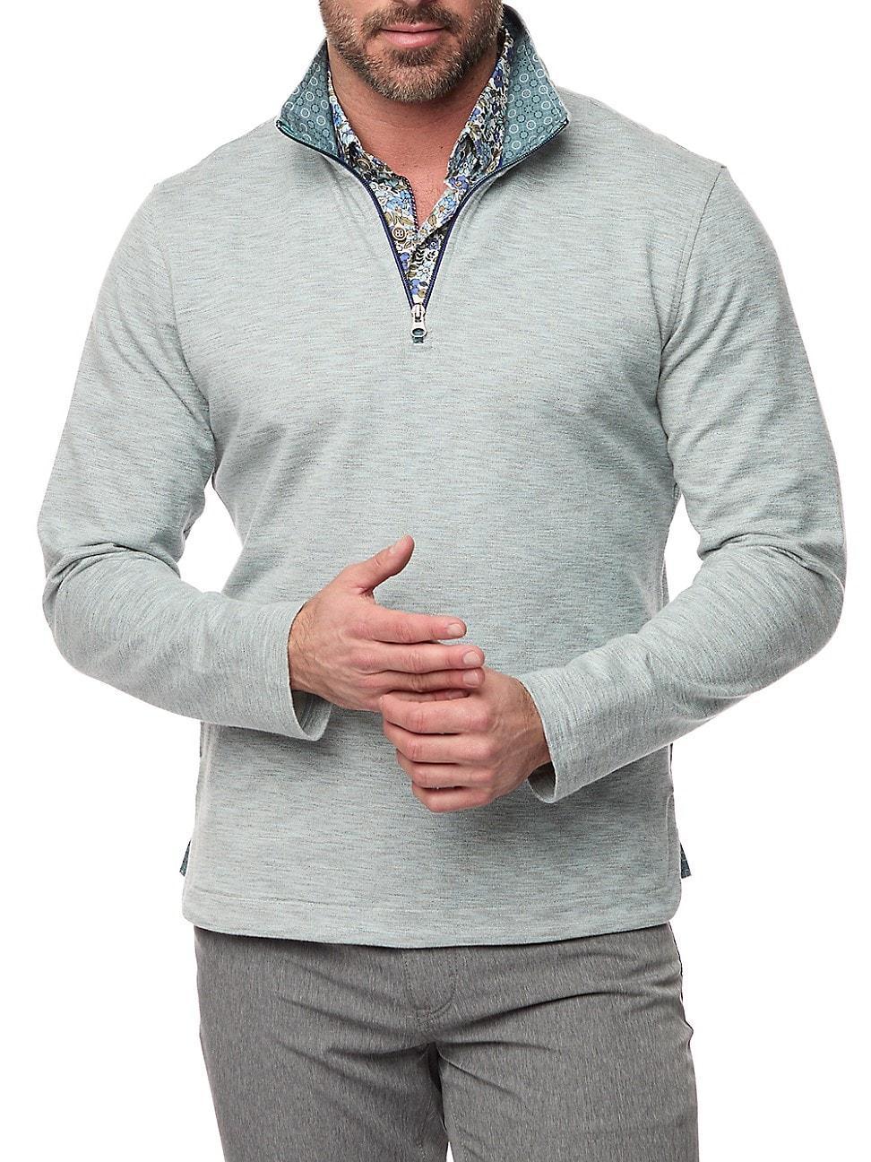 Mens Remo Quarter-Zip Knit Top Product Image