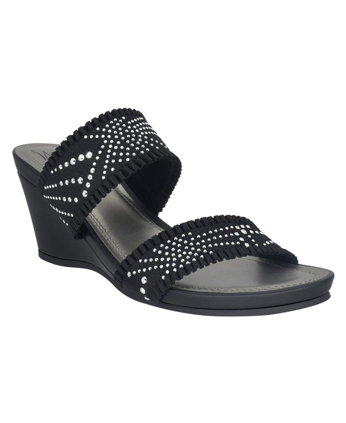 Impo Womens Verbena Embellished Stretch Wedge Sandals Product Image