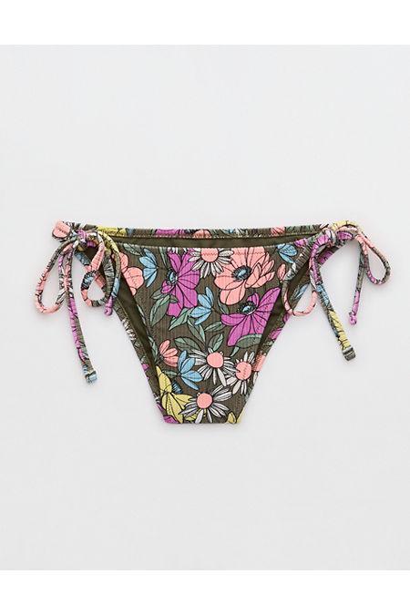 Aerie Shine Rib Cheekiest Tie Bikini Bottom Women's Product Image