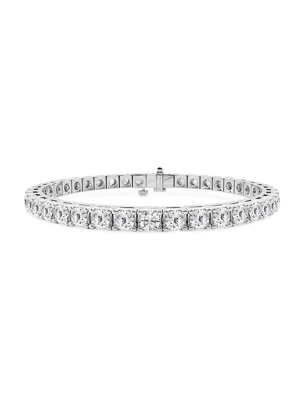 Womens 14K White Gold & 5.00 TCW Round Lab-Grown Diamond Tennis Bracelet Product Image