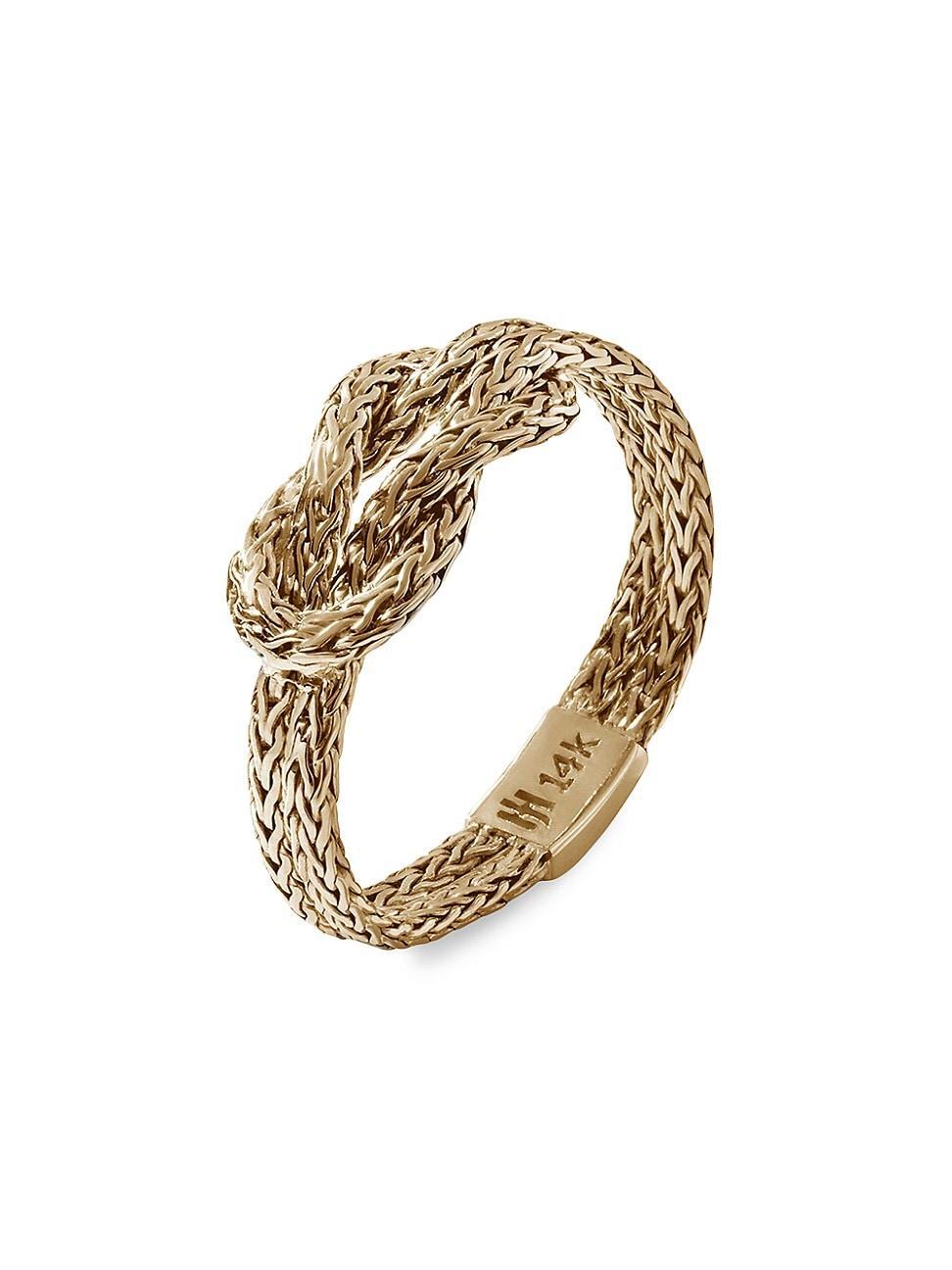 Womens Love Knot 14K Yellow Gold Ring Product Image