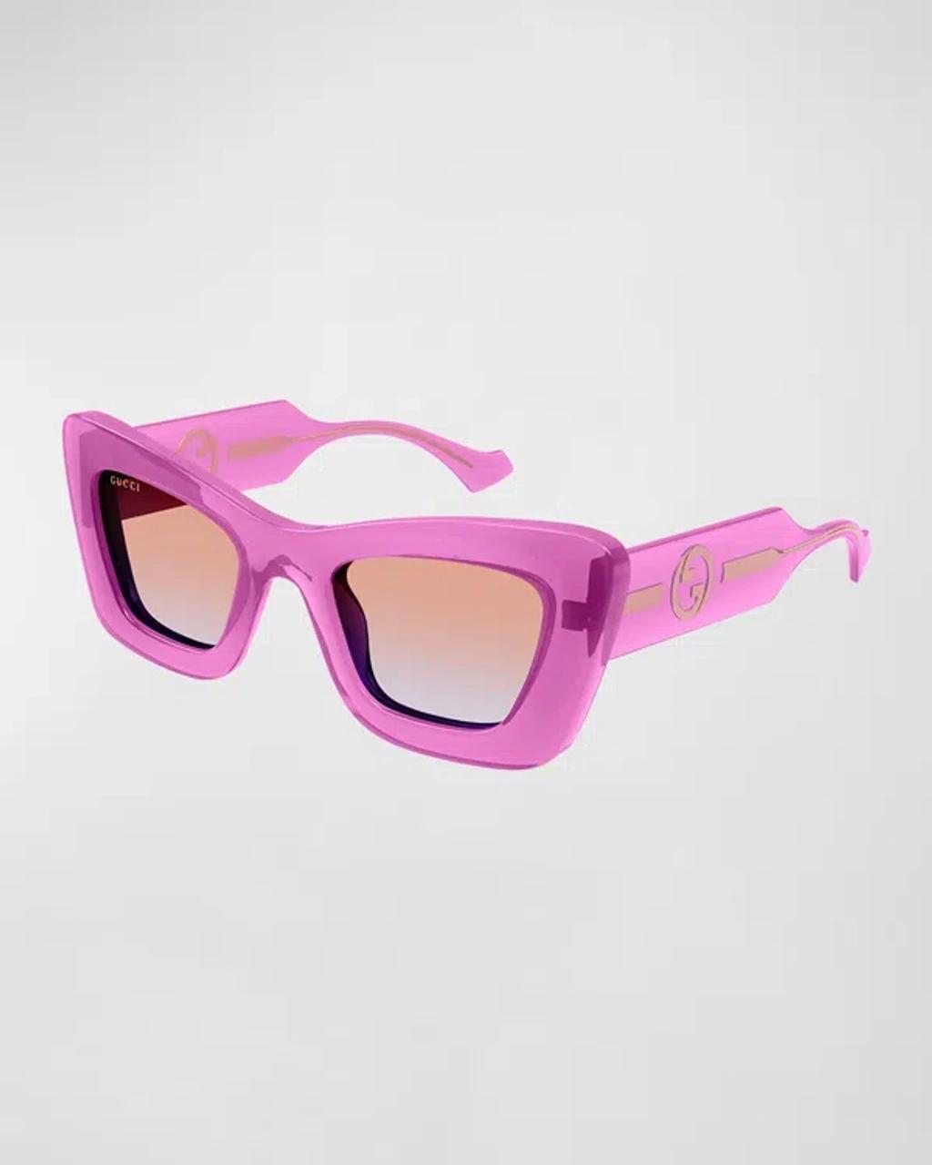 Gg Plastic Cat-eye Sunglasses In Crl Product Image