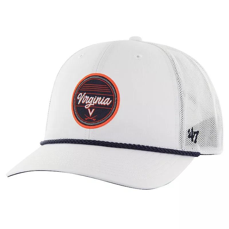 Mens 47 Brand White Virginia Cavaliers Fairway Trucker Adjustable Hat Product Image