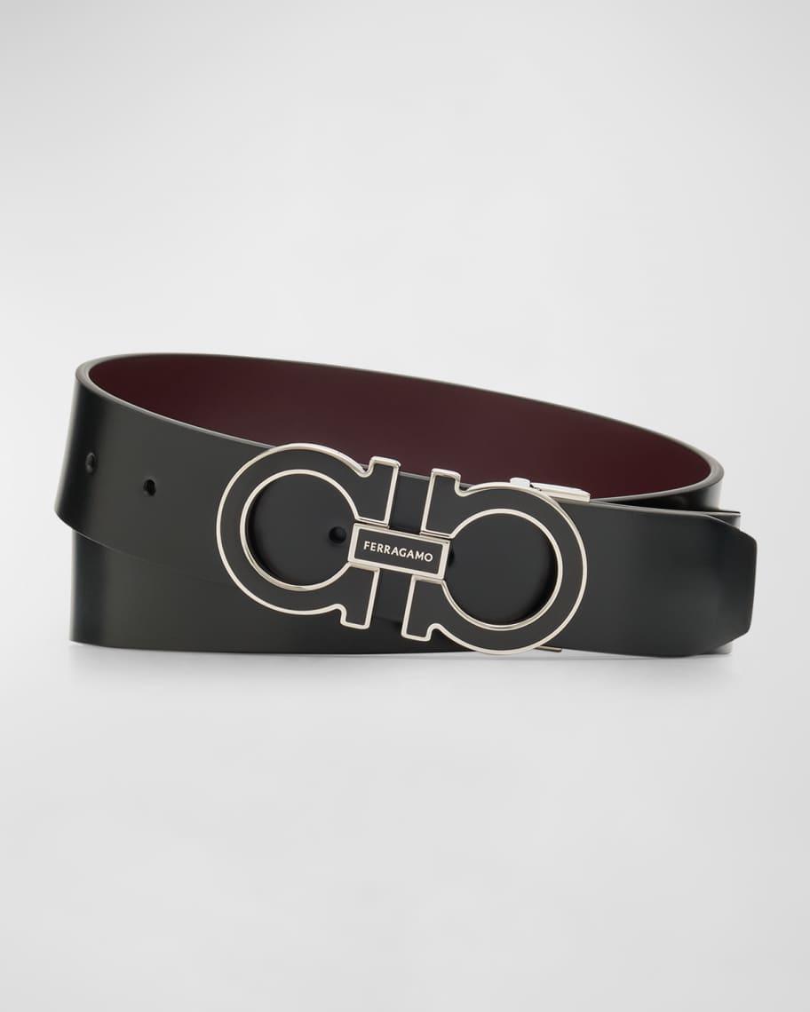 Mens Double Adjustable Leather Belt Product Image