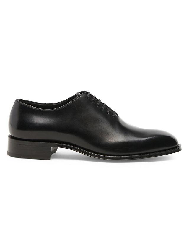 Mens Burnished Leather Lace-Up Oxfords Product Image