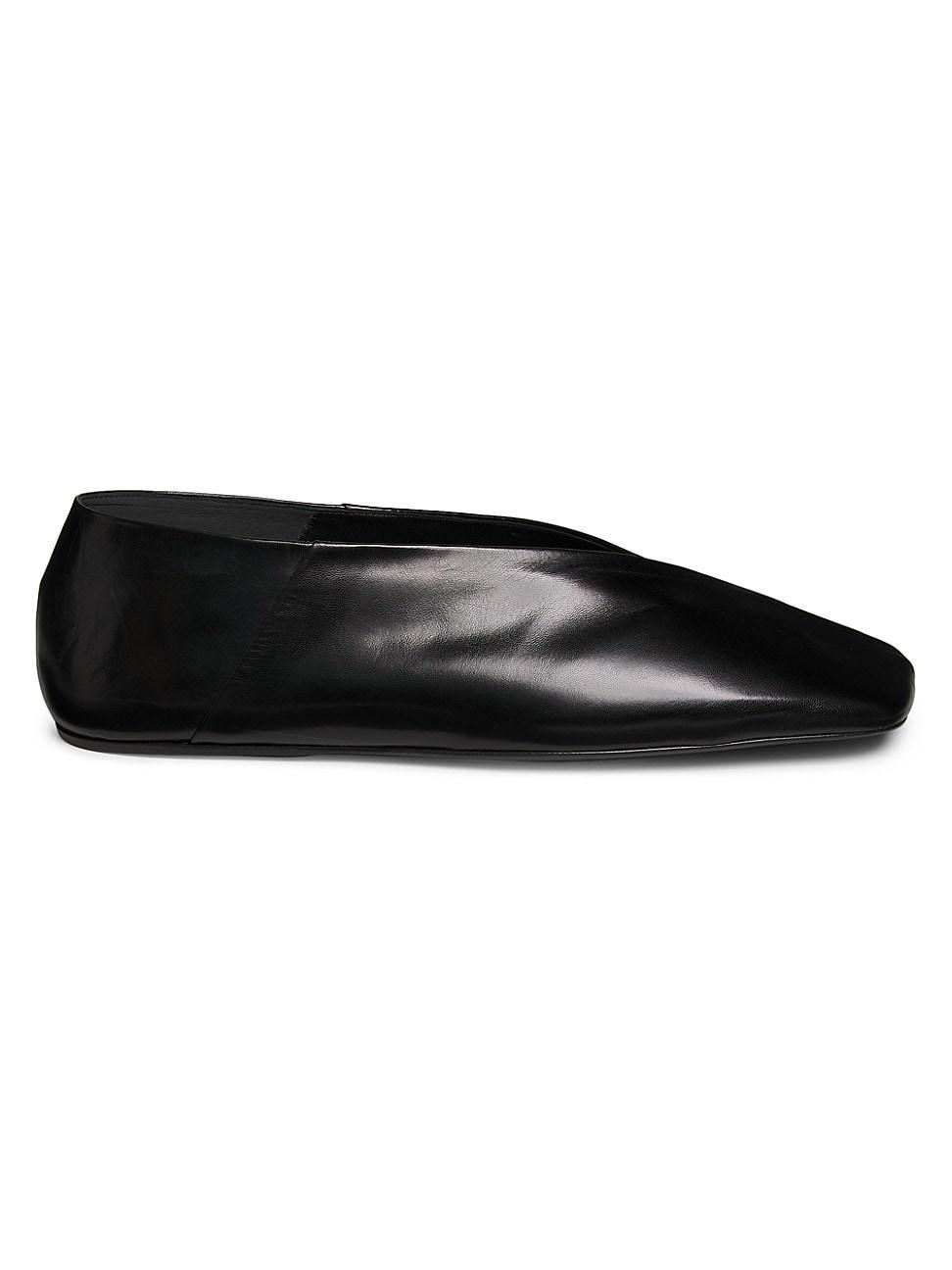 Womens Leather Ballerina Flats product image