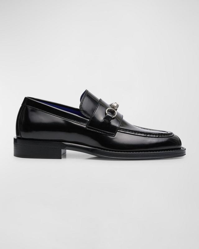 Mens Barbed Leather Loafers Product Image