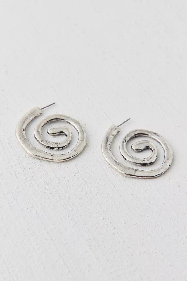 Swirly Burnished Hoop Earring Product Image