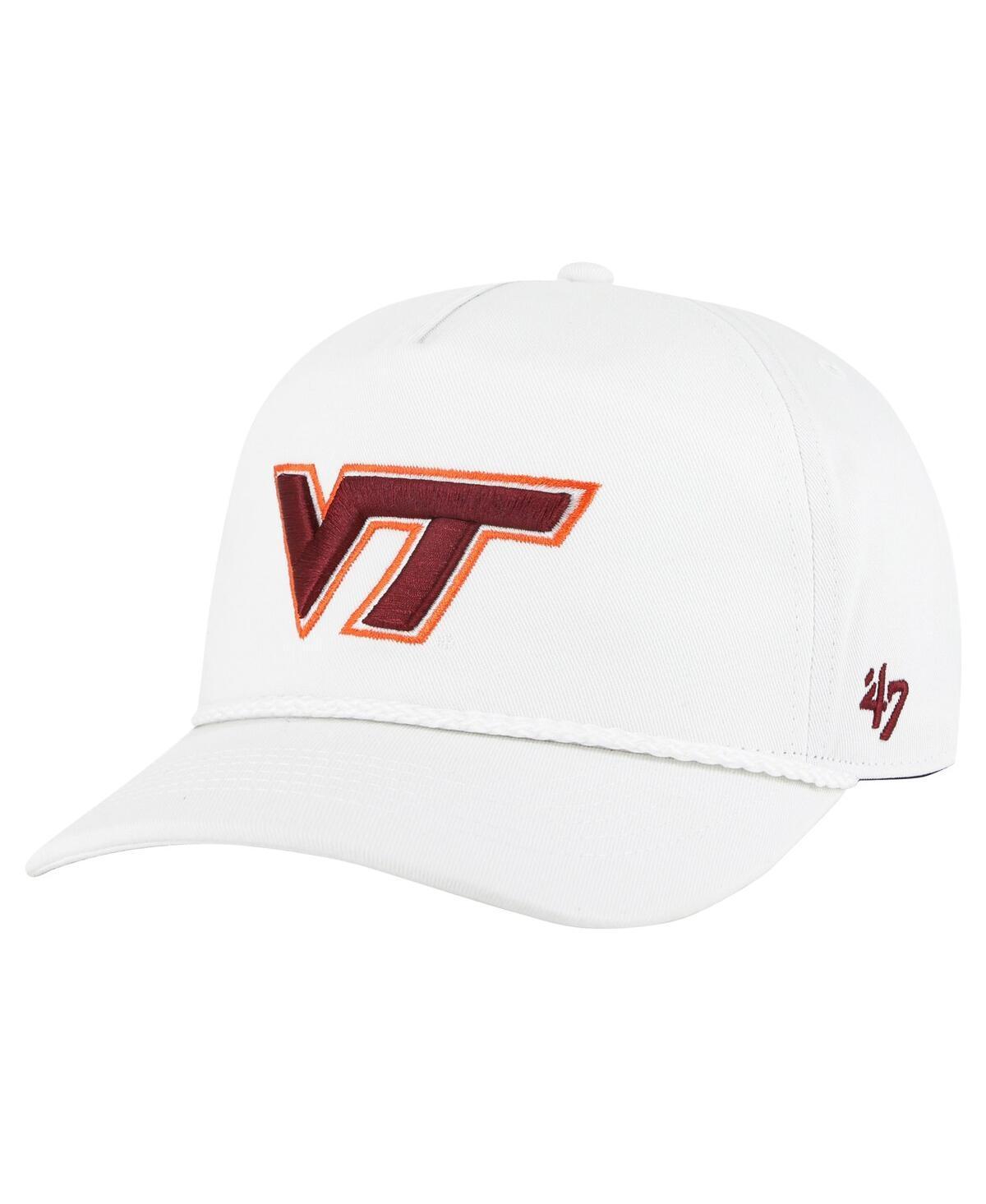 47 Brand Mens White Virginia Tech Hokies Rope Hitch Adjustable Hat Product Image