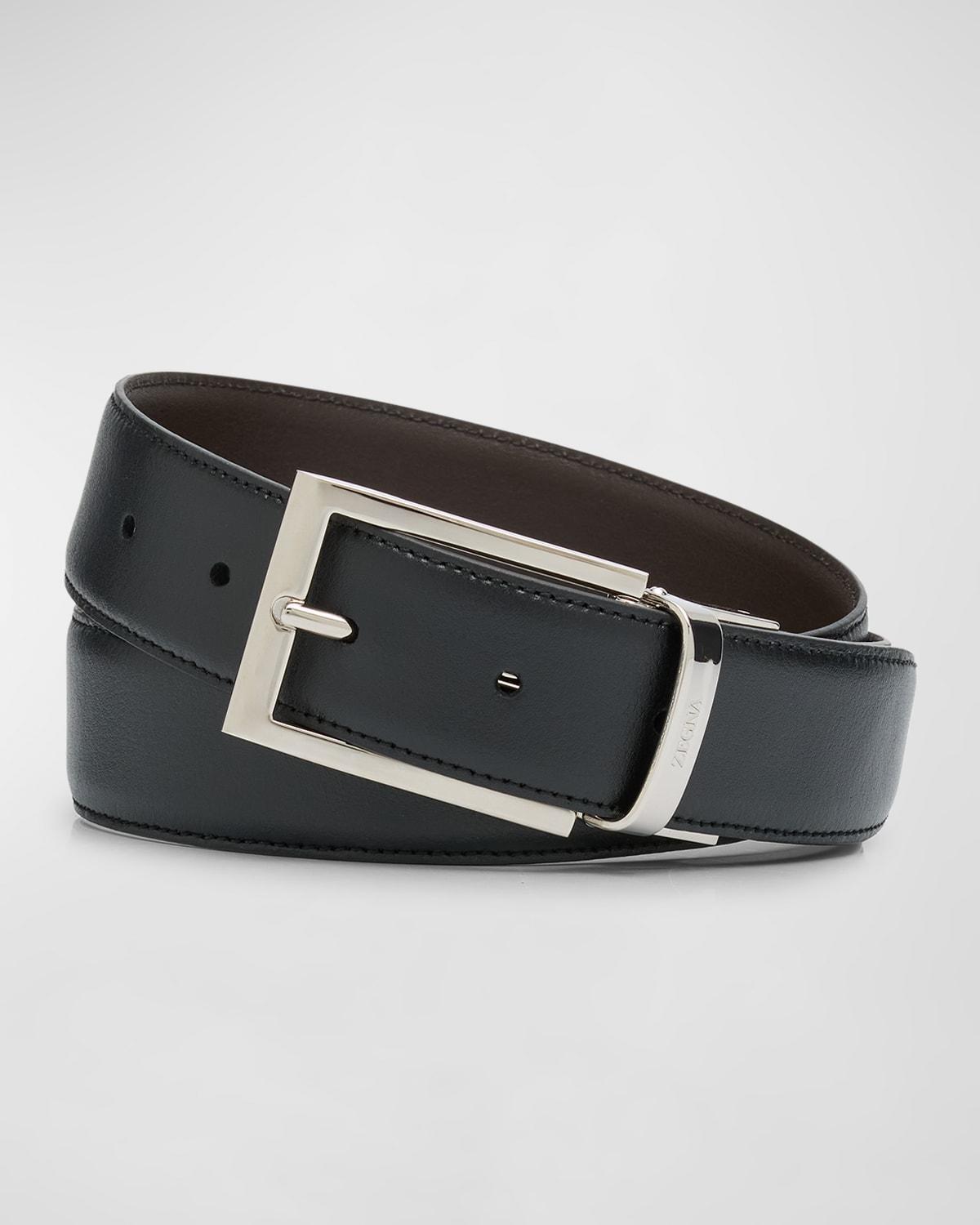 Men's Reversible Adjustable Leather Belt  Product Image