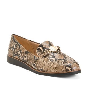 Zen Animal Print Loafers for Women | Snakeskin Product Image