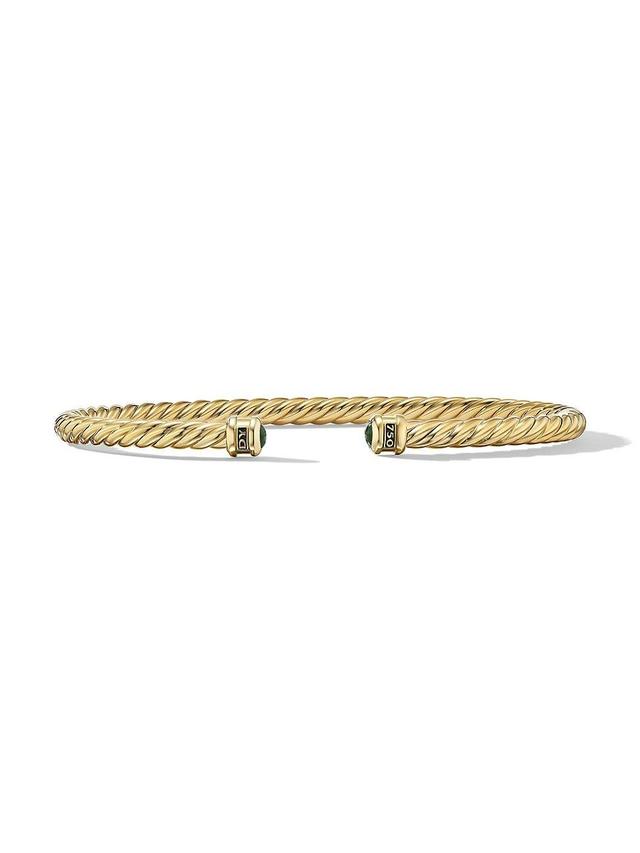 Mens Cablespira Cuff Bracelet In 18K Yellow Gold Product Image