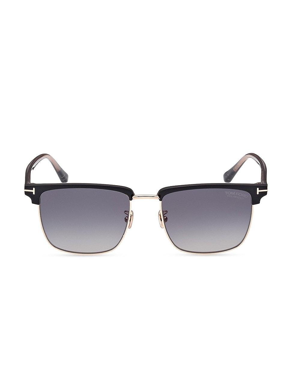 Mens 57MM Square Acetate Sunglasses Product Image