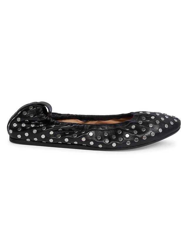 Womens Belna Studded Leather Ballet Flats Product Image