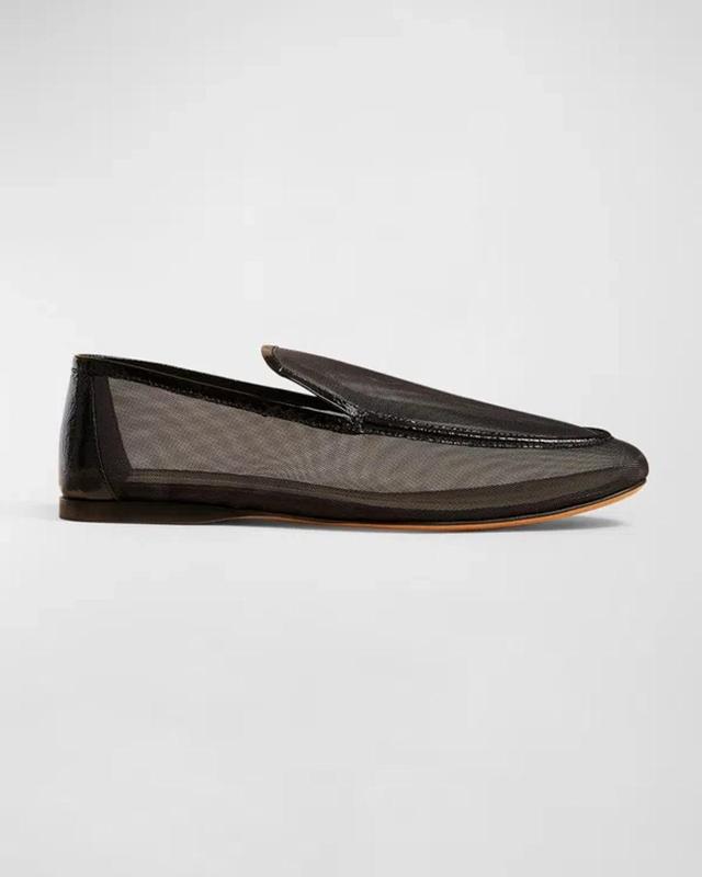 Alessia Mesh Slip-on Loafers In Black Product Image