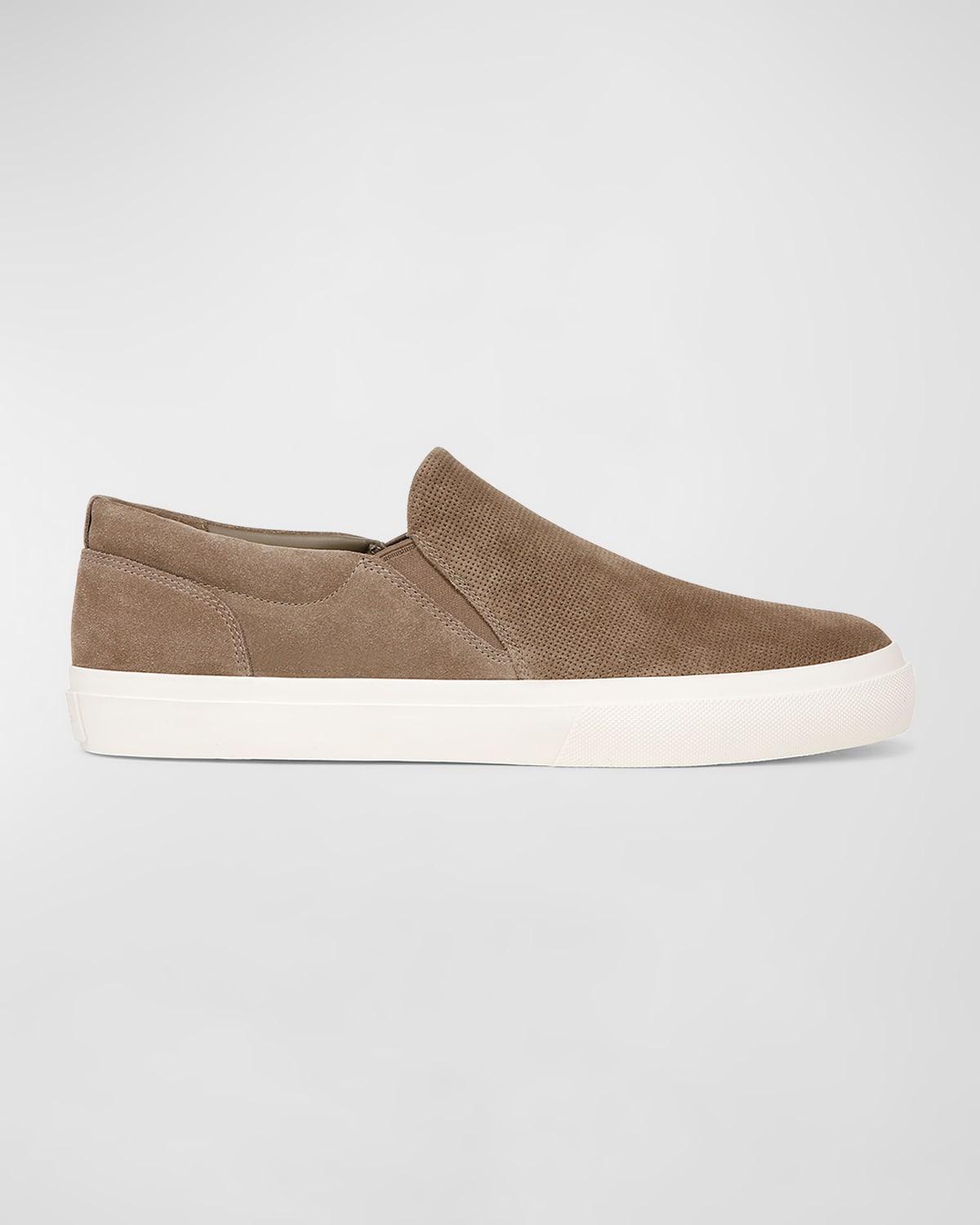 Mens Fletcher Perforated Suede Slip-On Sneakers Product Image