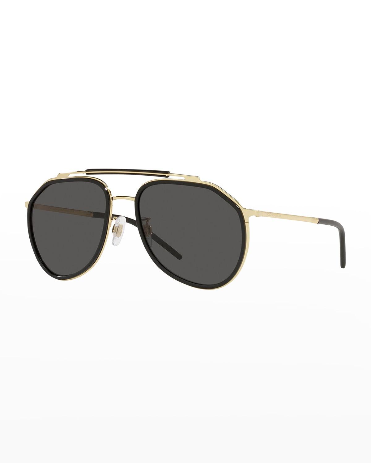 Mens 57MM Aviator Sunglasses Product Image