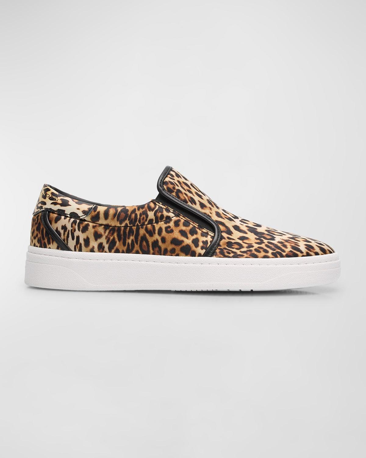 Mens Gz94 Printed Silk and Leather Slip-On Sneakers Product Image