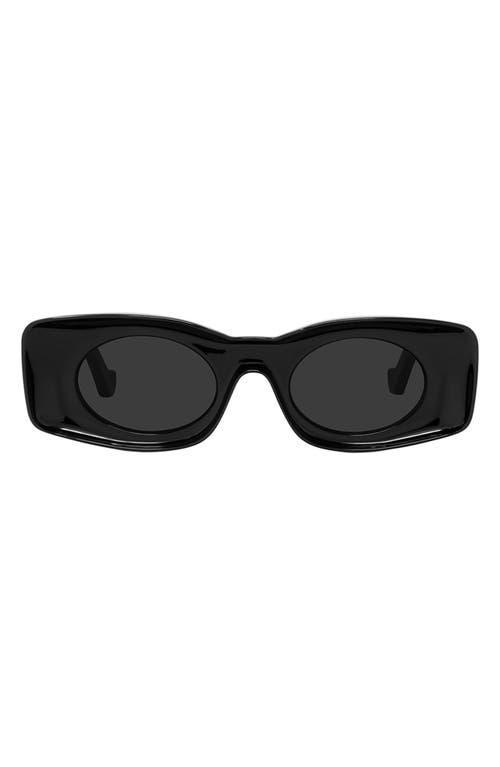 Mens Geometric Logo Acetate & Plastic Rectangle Sunglasses Product Image