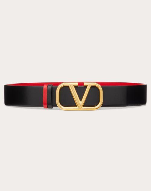 REVERSIBLE VLOGO SIGNATURE BELT IN GLOSSY CALFSKIN 40 MM  Product Image