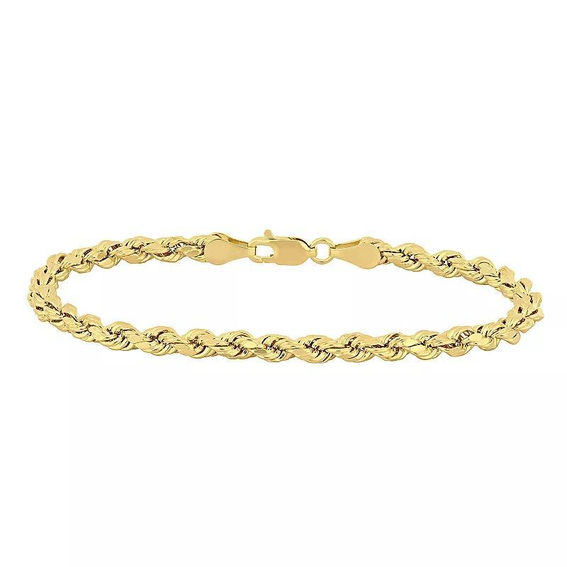 Stella Grace 10k Gold Rope Chain Bracelet, Womens Product Image