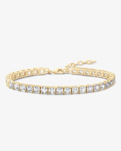 The Queen's Anklet - Gold|White Diamondettes Product Image